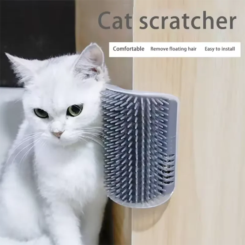 Masajeador de esquina para Gato rascador para rascar gatos cepillo para gatos peine cepillo para esquina de masaje  pet supplies
