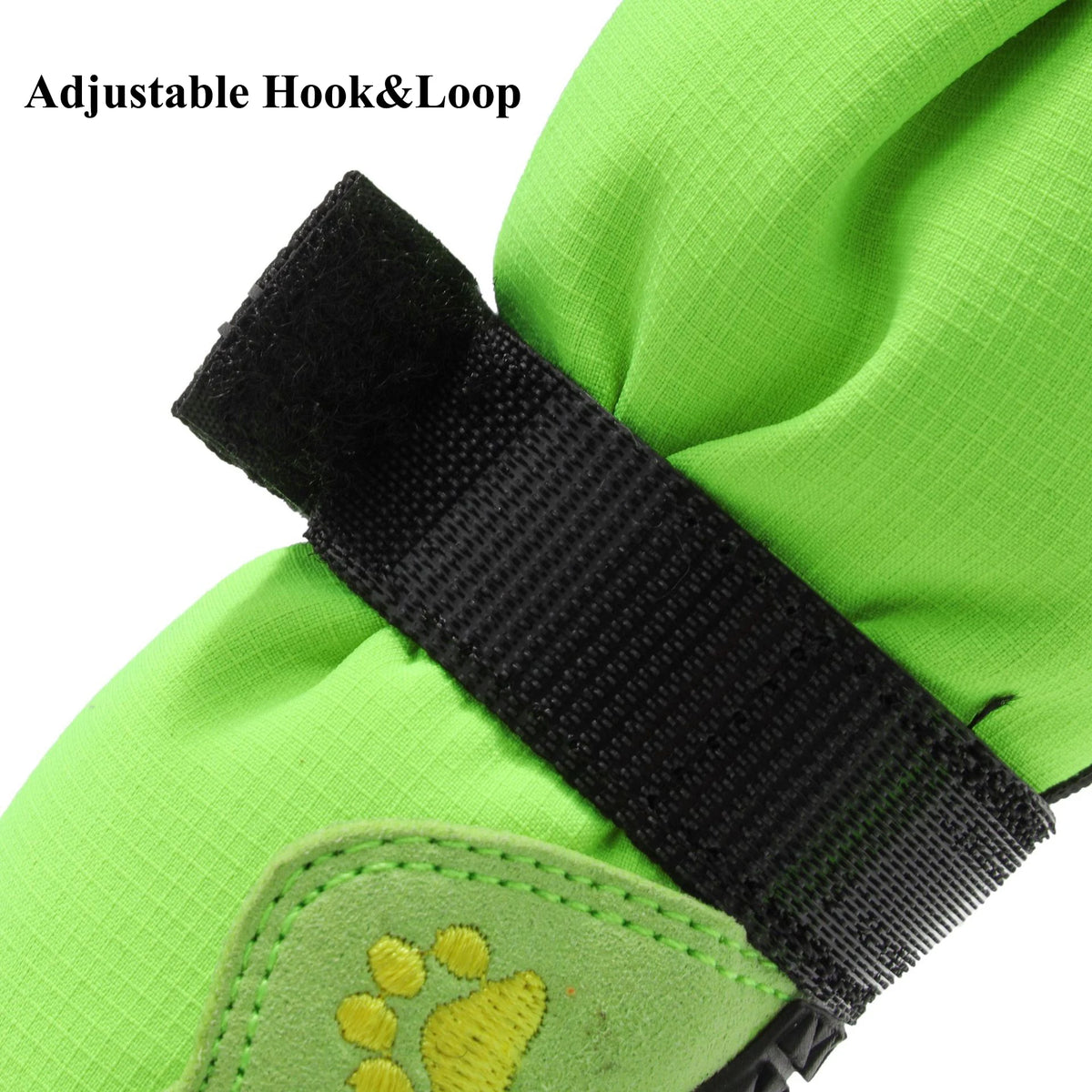 Dog Rain Boots for Large Dogs Waterproof High Top Warm Fleece-Lined Pet Snow Booties Skid-Proof Paw Protector for Running Hiking