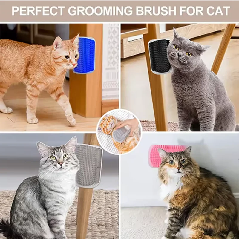 Masajeador de esquina para Gato rascador para rascar gatos cepillo para gatos peine cepillo para esquina de masaje  pet supplies