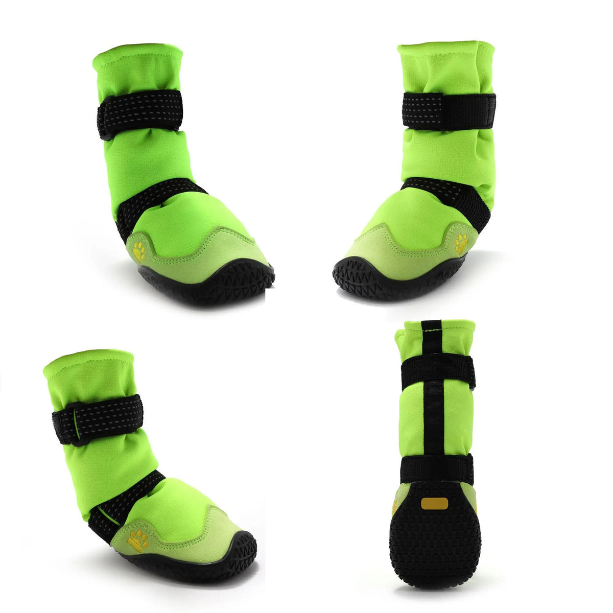 Dog Rain Boots for Large Dogs Waterproof High Top Warm Fleece-Lined Pet Snow Booties Skid-Proof Paw Protector for Running Hiking