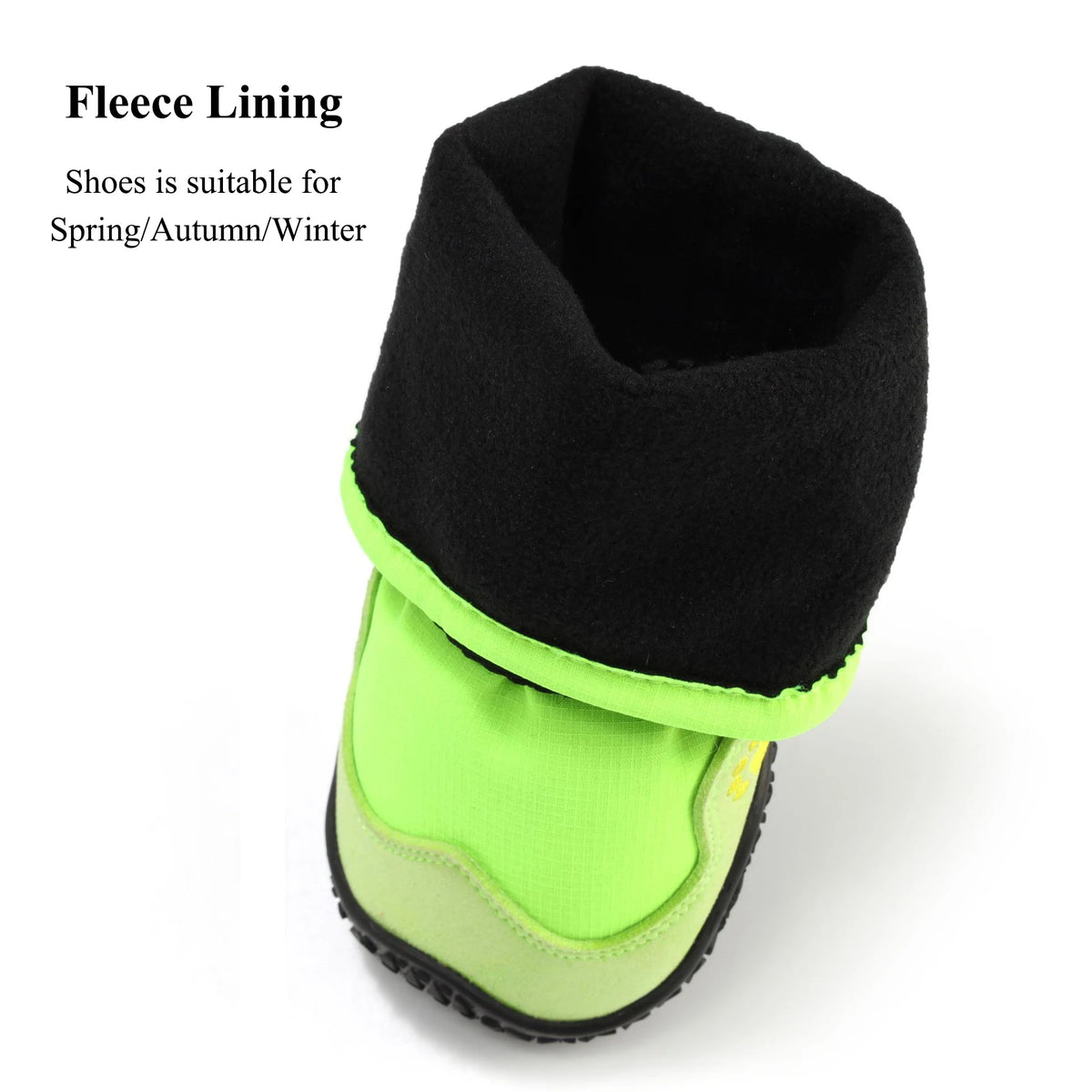 Dog Rain Boots for Large Dogs Waterproof High Top Warm Fleece-Lined Pet Snow Booties Skid-Proof Paw Protector for Running Hiking